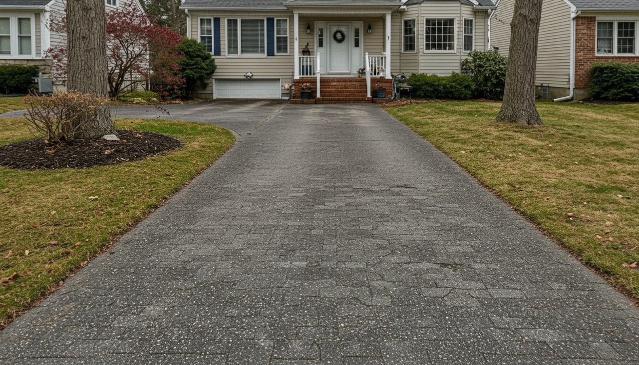 Comparativa antes y después de limpieza de driveway