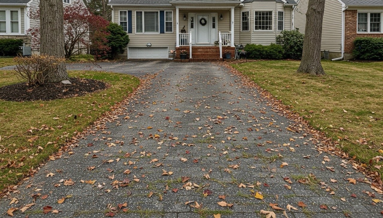 Comparativa antes y después de limpieza de driveway